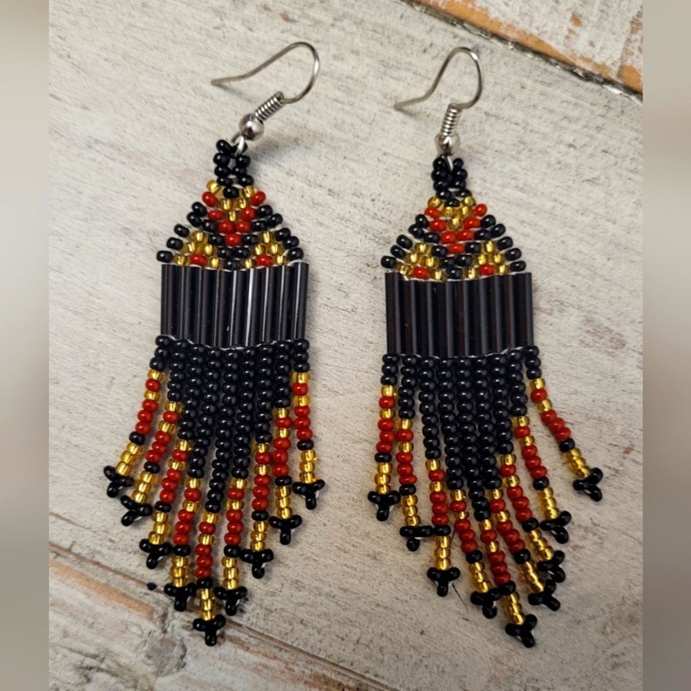 Boho Earings, beaded earrings